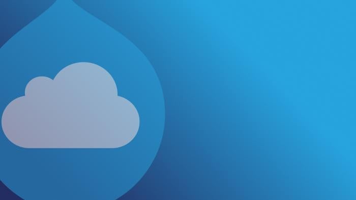 Blue gradients with Cloud platform logo