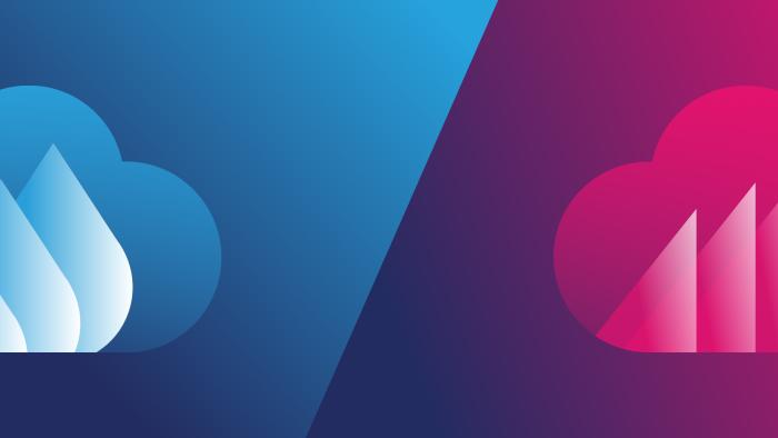 Navy, blue, and pink gradients with Drupal and Marketing Cloud