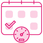 Event management pink icon
