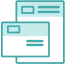Teal various web interface icons