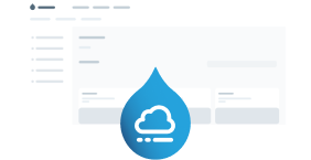 graphic representation of cloud platform interface with logo overtop