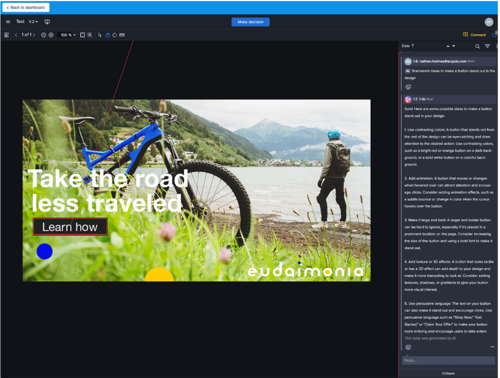 Workflow AI assistant - design ideas