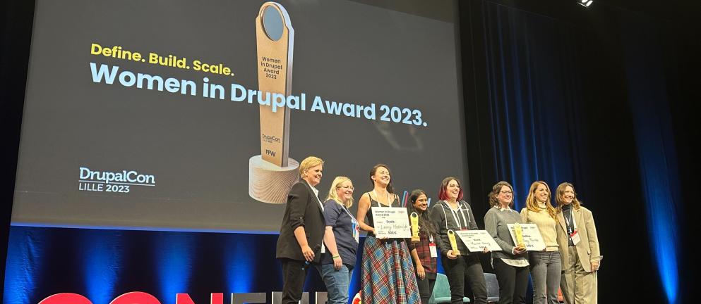 Color photo of the Women in Drupal Awards 2023