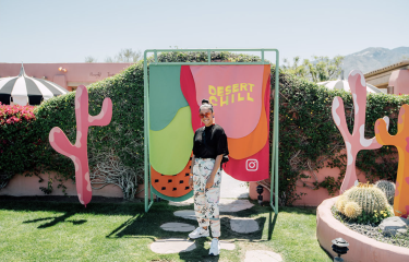 Color photo from Instagram's 2019 Desert Chill brand activation at Coachella