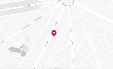 google map with indictor of the Peninsula Paris marked on it