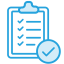 Blue checklist icon