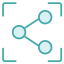 teal share icon
