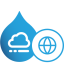 acquia cloud Platform Logo with a globe icon