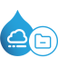 acquia cloud Platform Logo with a file that has a minus sign inside it icon