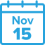 blue calendar icon that reads "Nov 15"
