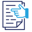 illustration of a hand pointing to a document