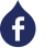 Facebook logo in an acquia droplet