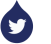 Twitter logo in an acquia droplet